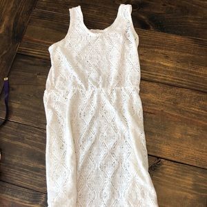 Girls white swimsuit cover up